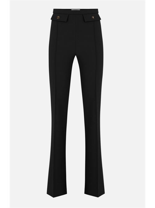 DOUBLE CREPE TROUSERS ELISABETTA FRANCHI | PA12156E2110 Nero